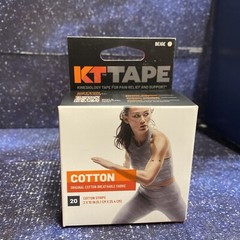 KT Tape Cotton Elastic Kinesiology Athletic Tape 20 Count 10” Precut Strips