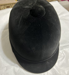 Charles Owen Hampton Velvet Riding Helmet Equestrian Size 8 65