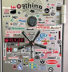 Random Lot of 32+ GUN SAFE Hunting Rifle Pistol Military Vinyl Decals 9mm AR