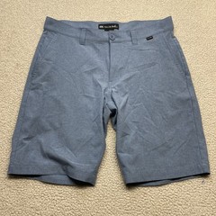 TravisMathew Shorts Mens 32 Blue Heathered Micro Stripe Golf Performance Stretch