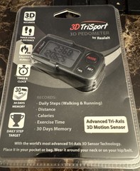 3D Trisport walking 3D Pedometer -By Realalt – W/ Clip & Lanyard 30 Days Memory