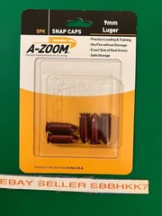 A-Zoom Snap Caps 9mm Luger Precision Metal Snap Cap 5 Pack New in Retail Package