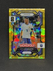 2026 Panini Prizm Monopoly FIFA World Cup Kylian Mbappe Gold Cracked Ice SP #7