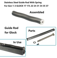 GLOCK 17 Stainless Steel Recoil ASS. ROD & SPRG for G17,17L,22,31,34,35,37, 38