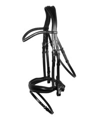 Schockemohle Snaffle Bridle Stanford Wide black/silver | NO IMPORT FEES