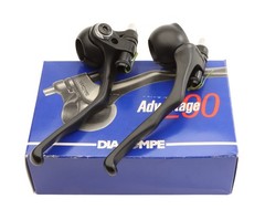 Dia-Compe Advantage 290 Brake Levers PAIR Batwing Vintage 80s Black NEW NOS NIB
