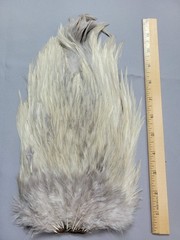 Lot 259, Dyed Dun X-Large India Rooster Streamer Saddle Feathers