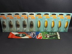 (10) Vintage Acme Little Cleo Lures Brown Trout Hammered Nickel C-230 2/3oz Plus