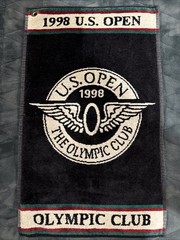 Vintage 1998 U.S. Open Olympic Club Golf Towel Sir Christopher Hatton Belgium