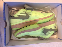 Nike Ja Morant Youth Basketball Shoes Green w/ Gray Swoosh