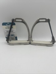Tough 1 Equiroyal Stainless Steel Peacock Stirrup Irons 4 1/4 inch New