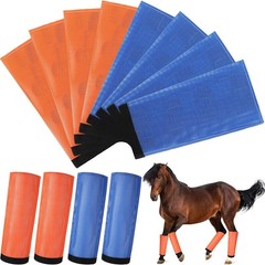 Blue Orange Mesh Horse Fly Boots Breathable Loose Yearling Protective Horse