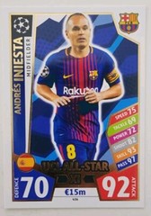 2017-18 Match Attax UEFA – Andres Iniesta UCL All-Star XI FC Barcelona