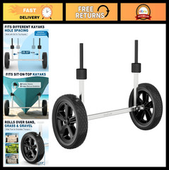Heavy Duty Kayak Cart Dolly – 240 lbs Capacity, Adjustable Width, Rubber Sleeves