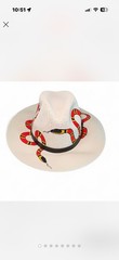 Royal Road Trading Co. Original Panama White Western Hat Snake Design