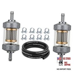 3/16″ 6mm Universal Inline Fuel Filter Kit – Clear View Fuel 6mm-3/16″-2 PCS
