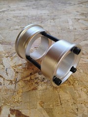 ALTA BICYCLE SILVER BOTTOM BRACKET CONVERSION KIT ADAPTER 68MM AMERICAN TO EURO.