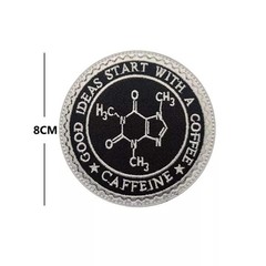 Coffee Caffeine Molecule Tactical Patch Army Marines Morale Hook and Loop FREE U
