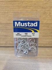 Mustad 3561ED 1/0 3x Strong Treble hooks 25 count NEW IN BOX