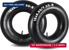 NATGAI 16×6.50-8, 16×7.50-8 Inner Tube, Heavy-duty Replacement Tire Tube with TR