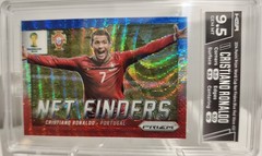 2014 Panini Prizm W/C #20 Cristiano Ronaldo Net Finders Blue Red Wave GEM Mint