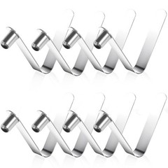 8 Pieces Paddle Spring Snap Clips – Tent Pole Spring Clips, Stainless Steel Push