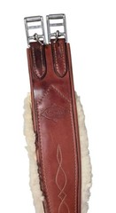 Edgewood Equestrian Horse Girth Fleece Lined Padded Leather Size 52 Hunter…
