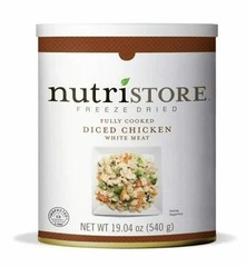 NutriStore Freeze Dried Fully Cooked Diced Chicken White Meat 20 Servings 19.0oz