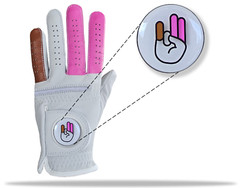 Shocker Golf Glove w-Magnetic Ball Marker Men’s Adult Funny Gag Gift God Father