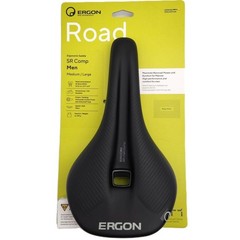 Ergon SR Comp Men M/L Road Bike Saddle Black TiNox Rails Bicycle Seat