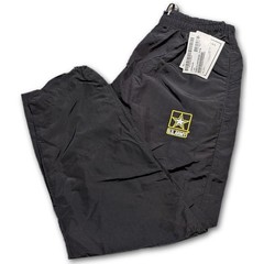 U.S. Army Mens Black US Physical Fitness Pants Woven Athletic Activewear Casual