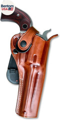 Premium Leather Paddle OWB Revolver Holster with Retention Strap Fits, Rugerr Bl