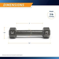 1x Dumbbell Single 3/5/10/15/20/25/30/35/40lb Cast Iron Hex Dumbbell Gym Home US