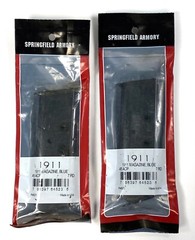 Springfield Armory 1911 45 ACP 7 rd Blued Steel Magazine **2 PACK** PI4523