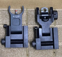 Fiber Optic Iron Sights Metal Flip Up Sights Front and Rear Sight for Picatinny