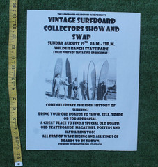 Vintage Surfboard Collector Club Santa Cruz Surf Swap GD Vintage Surfing POSTER