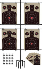 Adjustable Shooting Target Stand with 5-Prong Base Portable Steel Target Holder