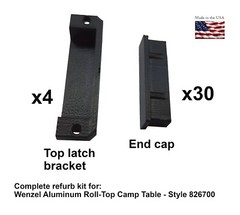 Wenzel plastic parts (COMPLETE SET) Aluminum Roll Up Camp Table Style 826700