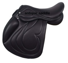 Leather Jumping/Close Contact Double Flap Changeable Gullets System Horse Saddle