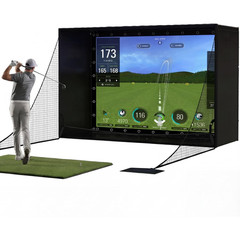 11 X 8 Ft Golf Simulator Enclosure with 4K Ready Impact Screen and Blackout Cage