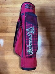 VINTAGE Original Jones Golf Bag Oakmont CC Squirrel Logo Red Plaid Fur