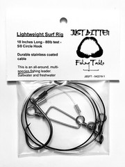 Lightweight Surf Rig Fishing Leader – 18″ Long – 5/0 Circle Hook – 80lb test