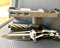 Complete Slide FOR Glock 19 Gen 3 FiberOptic Sights G19 Upper RMR Cut FREE KNIFE