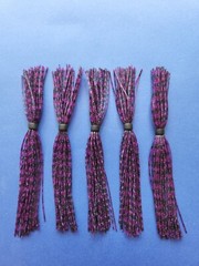 5 silicone Skirt Purple Fish Scale 5-A261 Lure Spinnerbait Buzz jig Bass Tackle