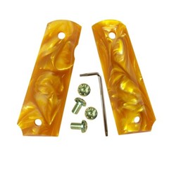 1911 GUN GRIPS FULL SIZE COLT & CLONES Mother of Pearl W/ Gold Screws + Wrench