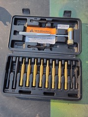 WHEELER Hammer & Punch Set 15pc w/ 8 Brass ,4 Steel, & 2 Plastic Punches