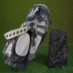 Original Nike SasQuatch Stand Golf Bag Navy / Gray 14-Way Dual Strap, Rain Hood!