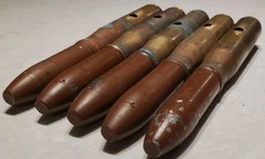 20 Mm Caliber Collectible Ammunition Paperweight lot of 5