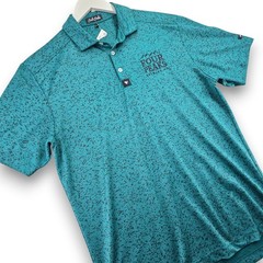 Bad Birdie Golf Polo Men’s L 100% Polyester Teal Speckle Four Peaks Brewing Beer