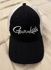 Gamakatsu Black White Trucker Hat Snapback Mesh Fishing Cap One Size NWT